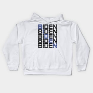 BIDEN text stacks Kids Hoodie